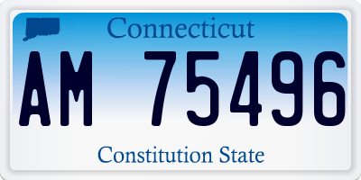 CT license plate AM75496
