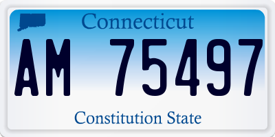CT license plate AM75497