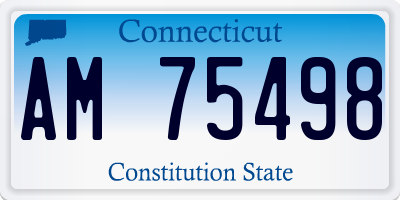 CT license plate AM75498