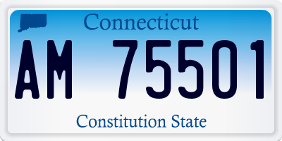 CT license plate AM75501