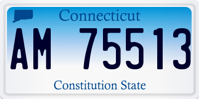 CT license plate AM75513