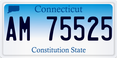 CT license plate AM75525
