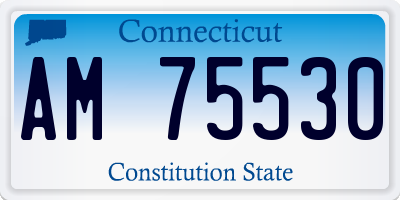 CT license plate AM75530