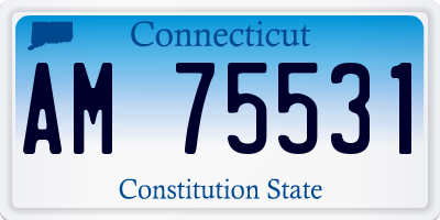 CT license plate AM75531