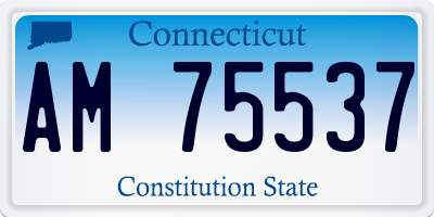 CT license plate AM75537