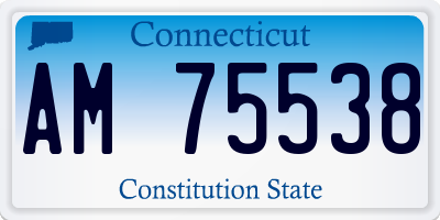 CT license plate AM75538