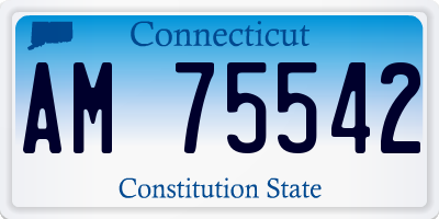 CT license plate AM75542