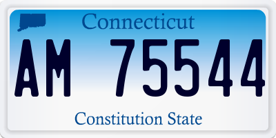 CT license plate AM75544