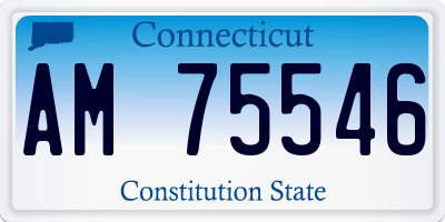 CT license plate AM75546