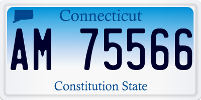 CT license plate AM75566