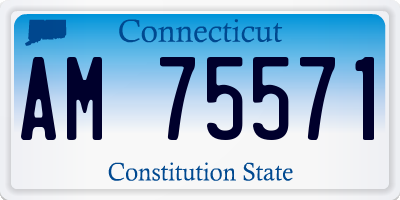 CT license plate AM75571
