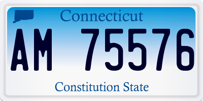CT license plate AM75576