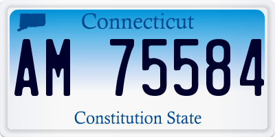CT license plate AM75584
