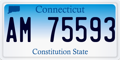 CT license plate AM75593