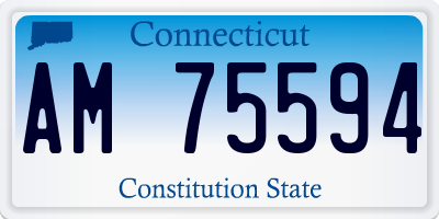 CT license plate AM75594