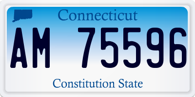 CT license plate AM75596