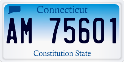 CT license plate AM75601
