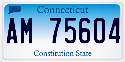 CT license plate AM75604