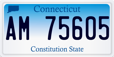 CT license plate AM75605