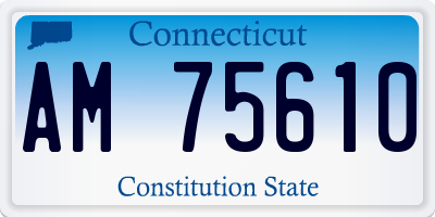 CT license plate AM75610