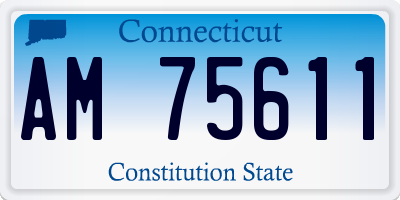 CT license plate AM75611