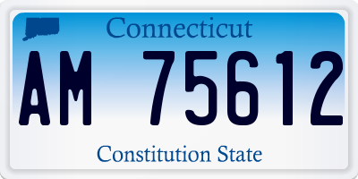 CT license plate AM75612