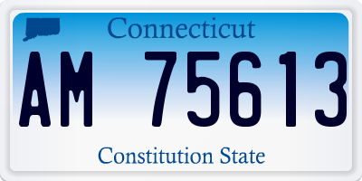 CT license plate AM75613