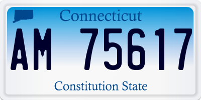 CT license plate AM75617