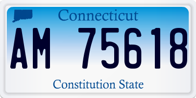 CT license plate AM75618