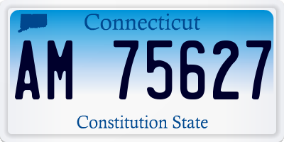 CT license plate AM75627