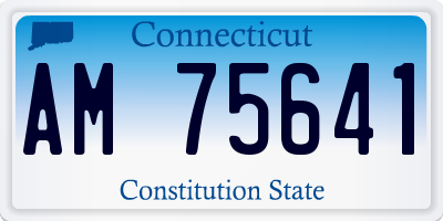 CT license plate AM75641