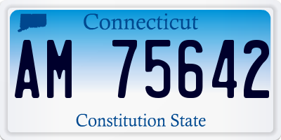 CT license plate AM75642