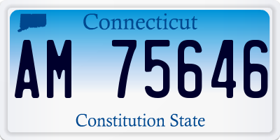 CT license plate AM75646