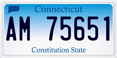 CT license plate AM75651