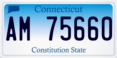 CT license plate AM75660