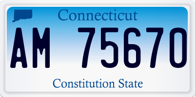 CT license plate AM75670