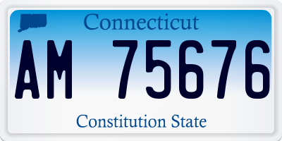 CT license plate AM75676