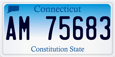 CT license plate AM75683