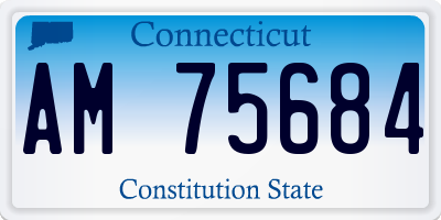 CT license plate AM75684