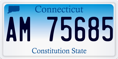 CT license plate AM75685