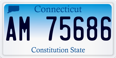 CT license plate AM75686