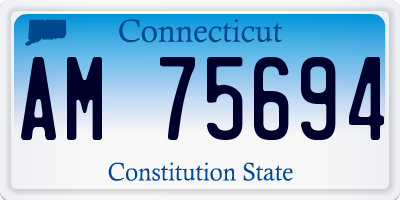 CT license plate AM75694