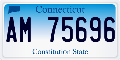 CT license plate AM75696