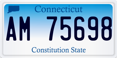 CT license plate AM75698