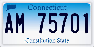 CT license plate AM75701