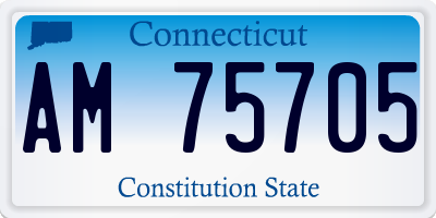 CT license plate AM75705