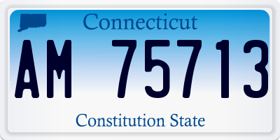 CT license plate AM75713