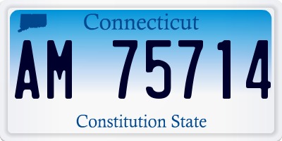 CT license plate AM75714