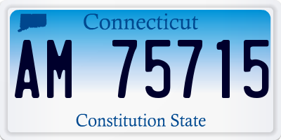 CT license plate AM75715