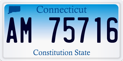 CT license plate AM75716